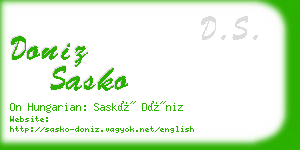 doniz sasko business card